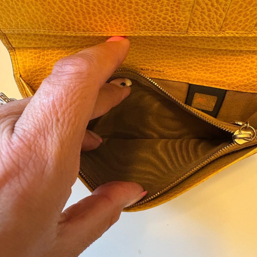 Fendi Mustard Leather Accessory - Picture 8 of 9